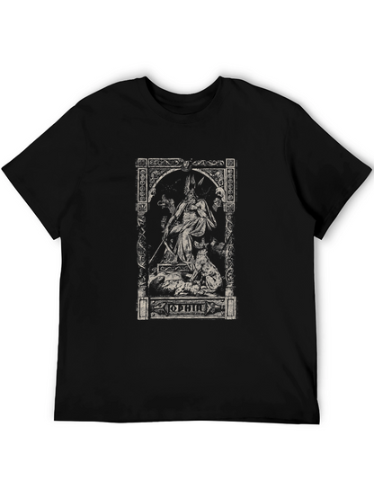 Camiseta Negra Odin Mitología Nórdica Estampada