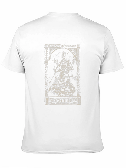 Camiseta Negra Odin Mitología Nórdica Estampada