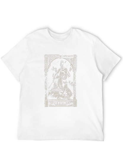 Camiseta Negra Odin Mitología Nórdica Estampada