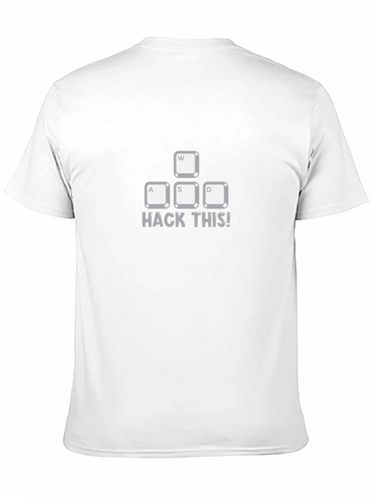 Camiseta Negra: Hack This! Teclas WASD para Programadores
