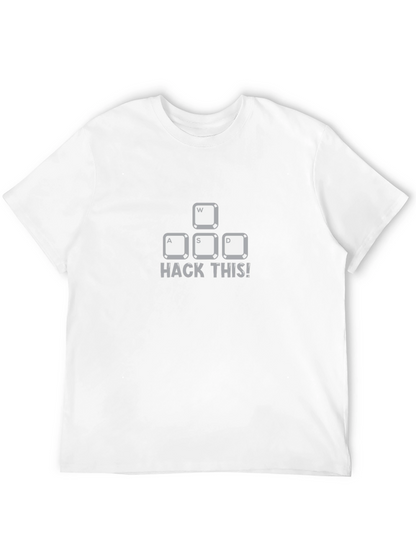 Camiseta Negra: Hack This! Teclas WASD para Programadores