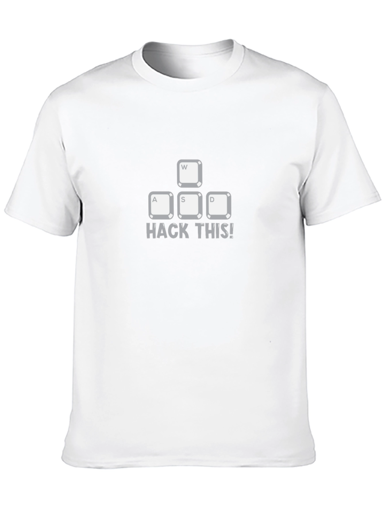 Camiseta Negra: Hack This! Teclas WASD para Programadores