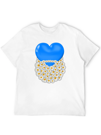 Camiseta Negra con Corazón Floral