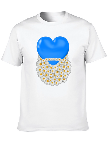 Camiseta Negra con Corazón Floral