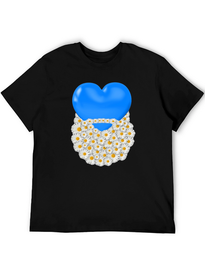 Camiseta Negra con Corazón Floral