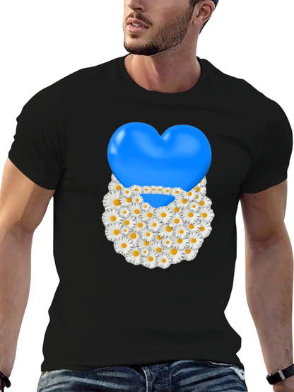 Camiseta Negra con Corazón Floral