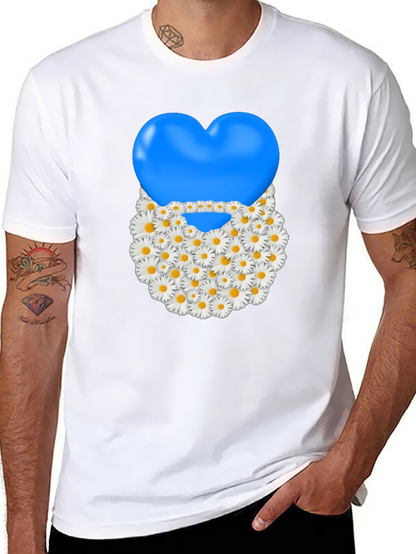 Camiseta Negra con Corazón Floral