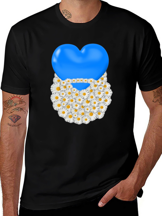 Camiseta Negra con Corazón Floral