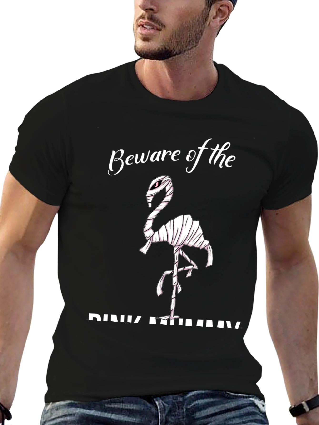 Camiseta Negra - Flamingo Momia
