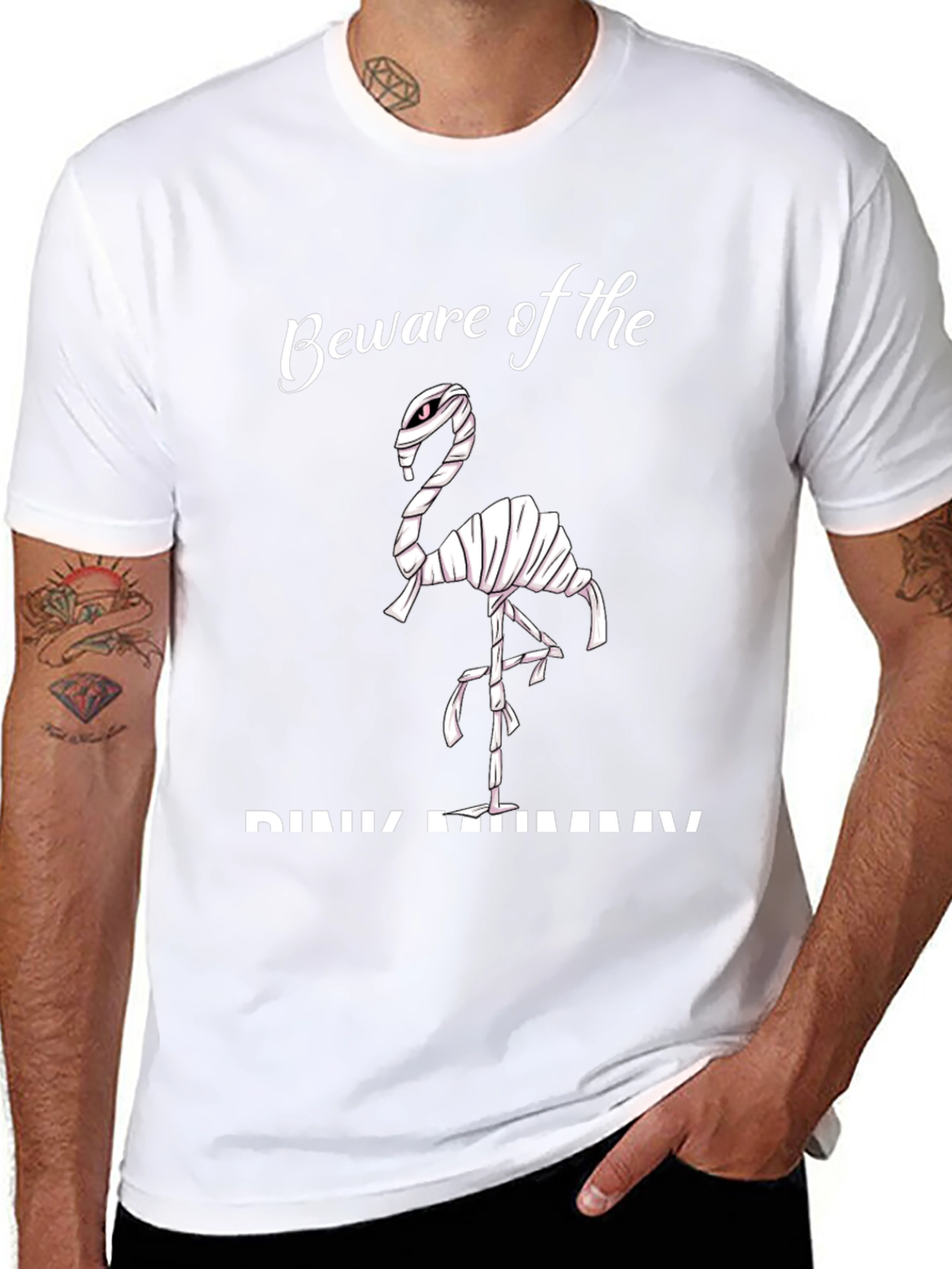 Camiseta Negra - Flamingo Momia