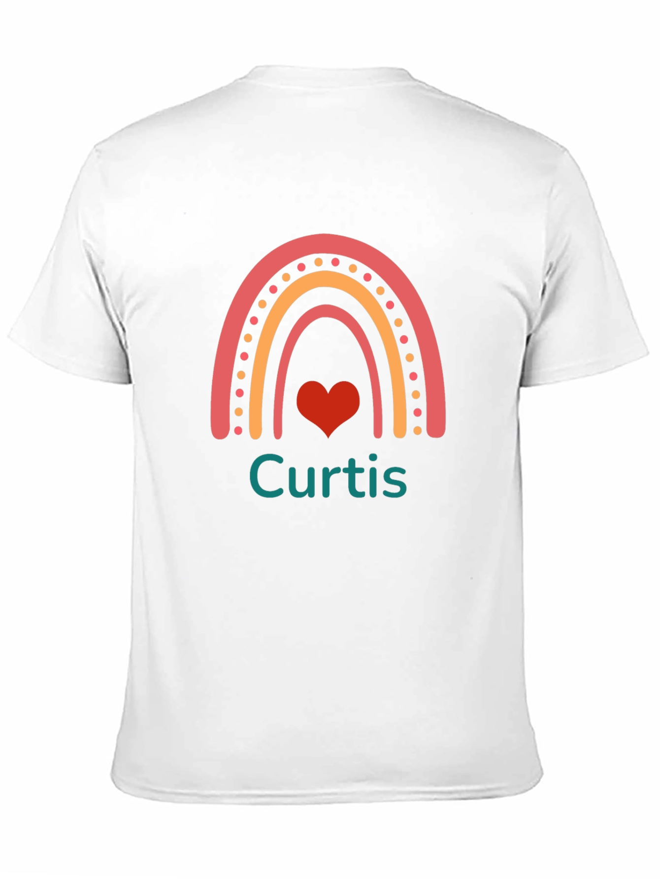 Camiseta Negra Personalizada Curtis con Arco Iris