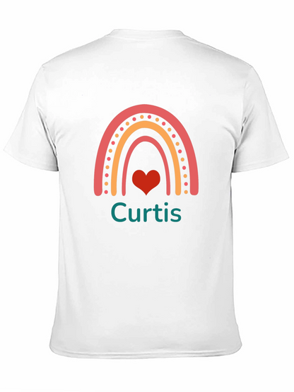 Camiseta Negra Personalizada Curtis con Arco Iris