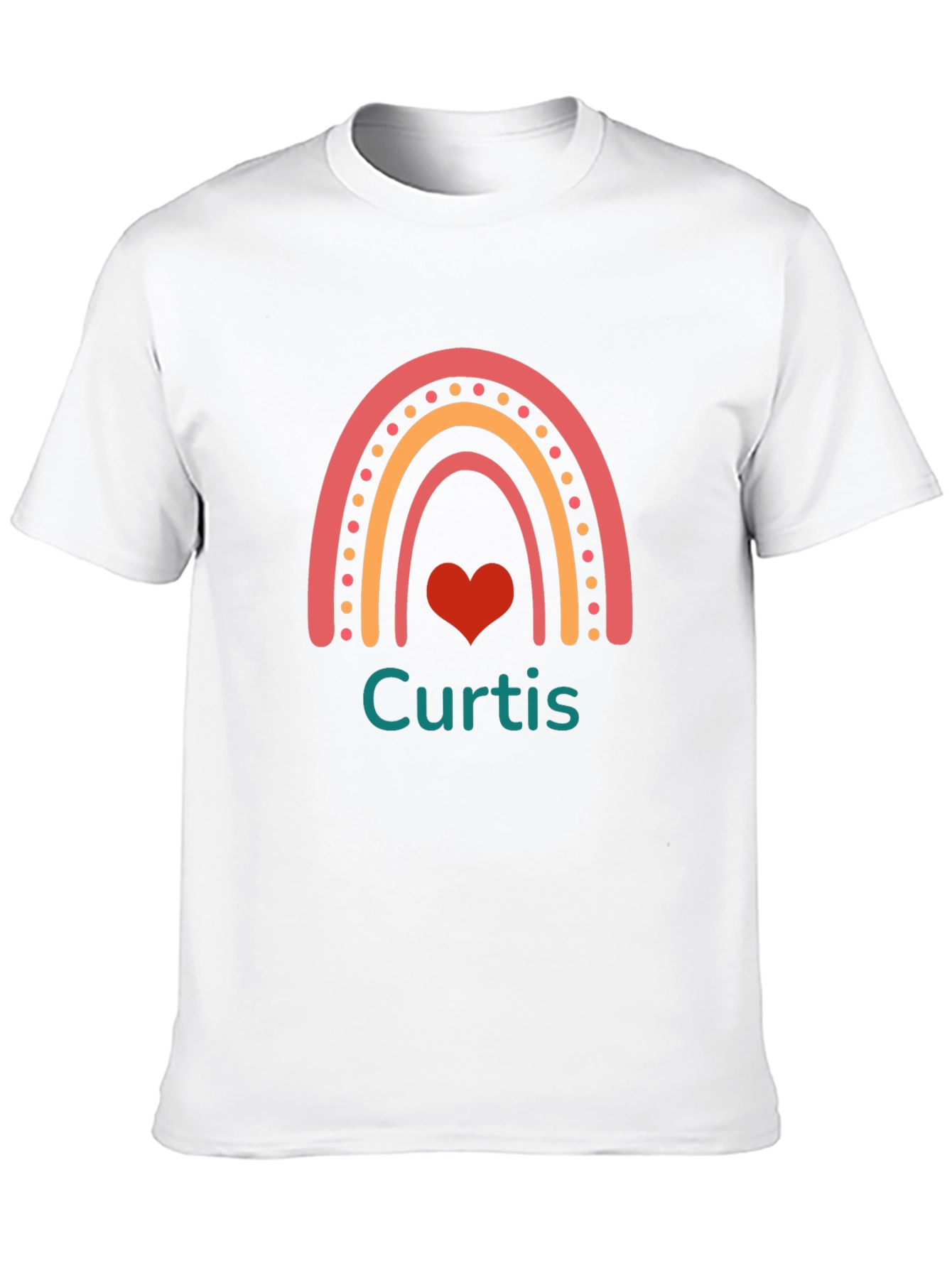 Camiseta Negra Personalizada Curtis con Arco Iris