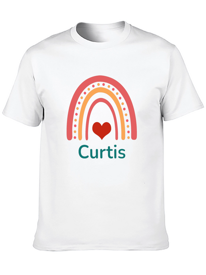 Camiseta Negra Personalizada Curtis con Arco Iris