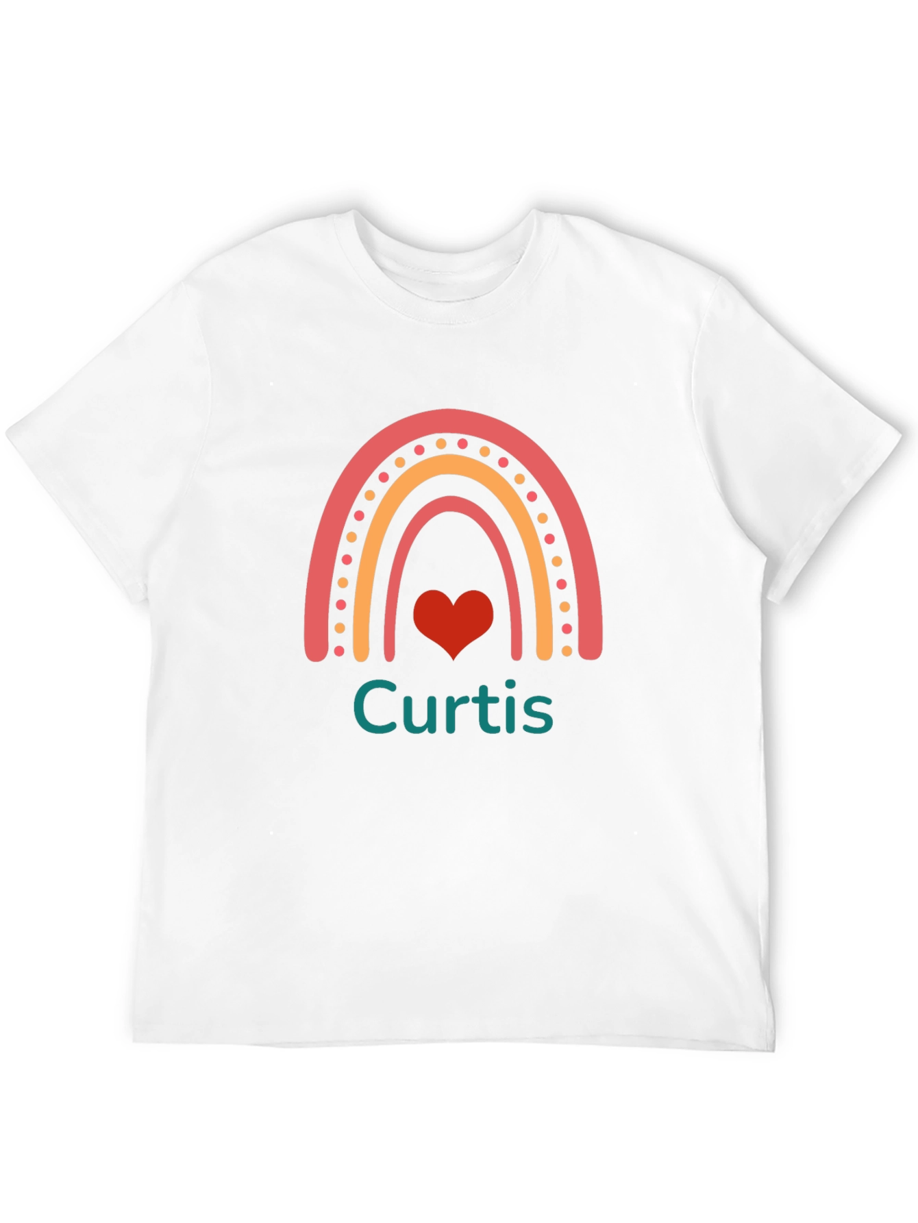 Camiseta Negra Personalizada Curtis con Arco Iris