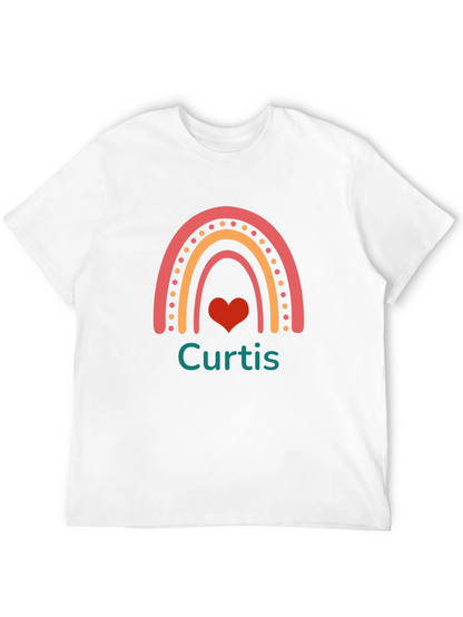 Camiseta Negra Personalizada Curtis con Arco Iris