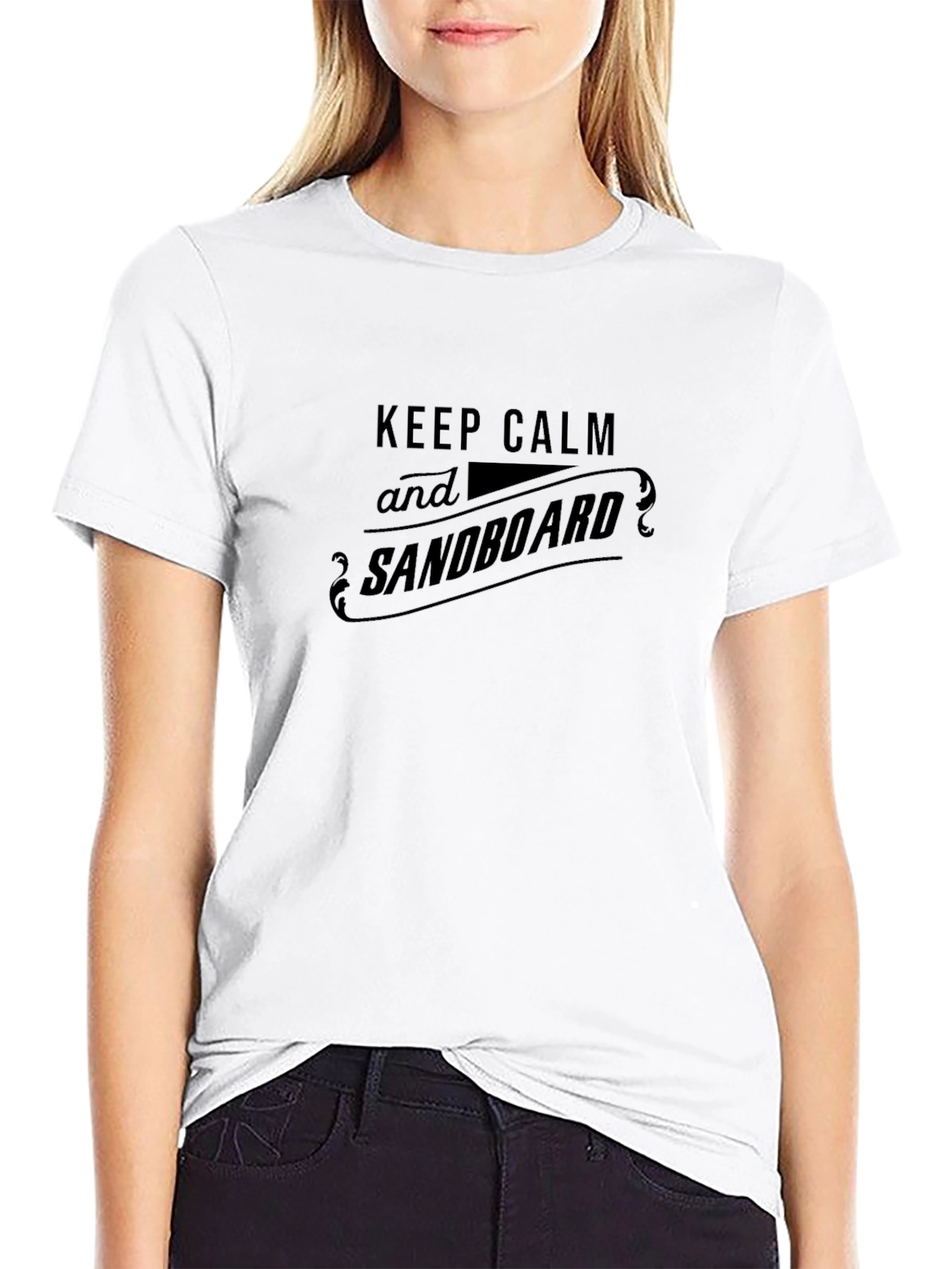 Camiseta Negra Keep Calm and Sandboard