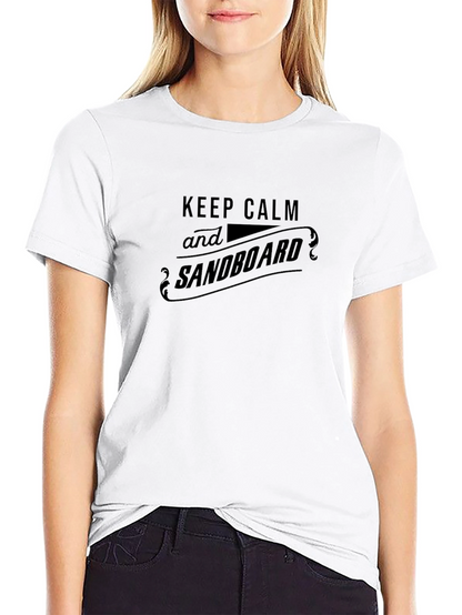 Camiseta Negra Keep Calm and Sandboard