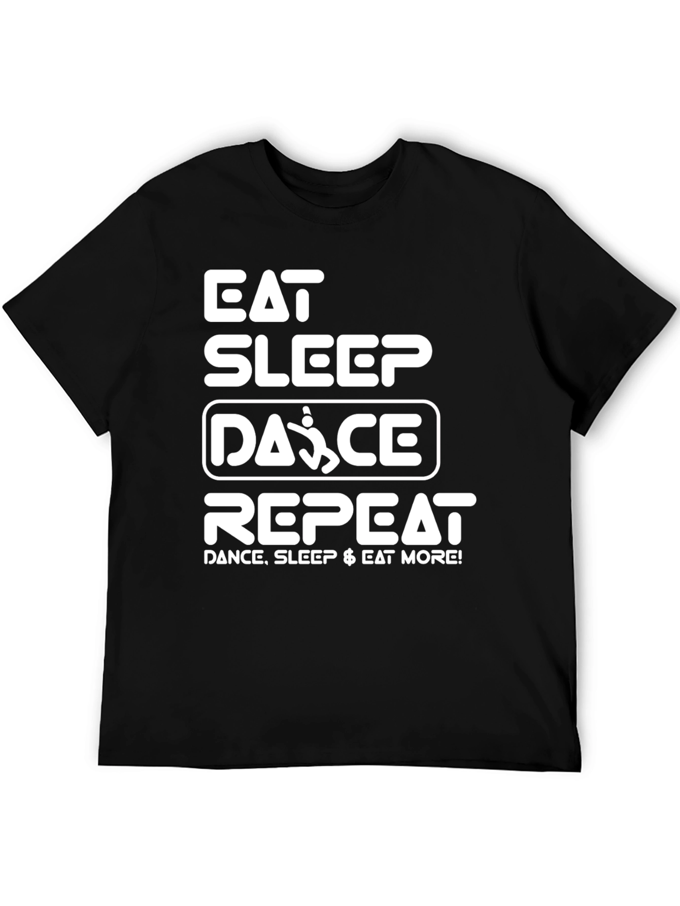 Camiseta Negra: Eat Sleep Dance Repeat