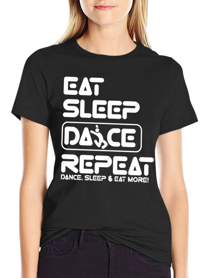 Camiseta Negra: Eat Sleep Dance Repeat