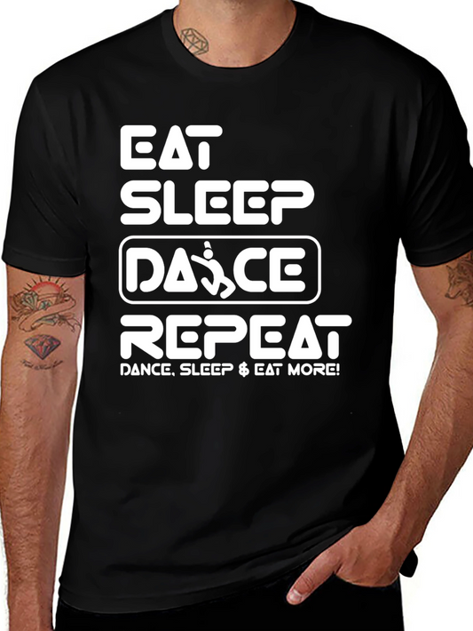 Camiseta Negra: Eat Sleep Dance Repeat
