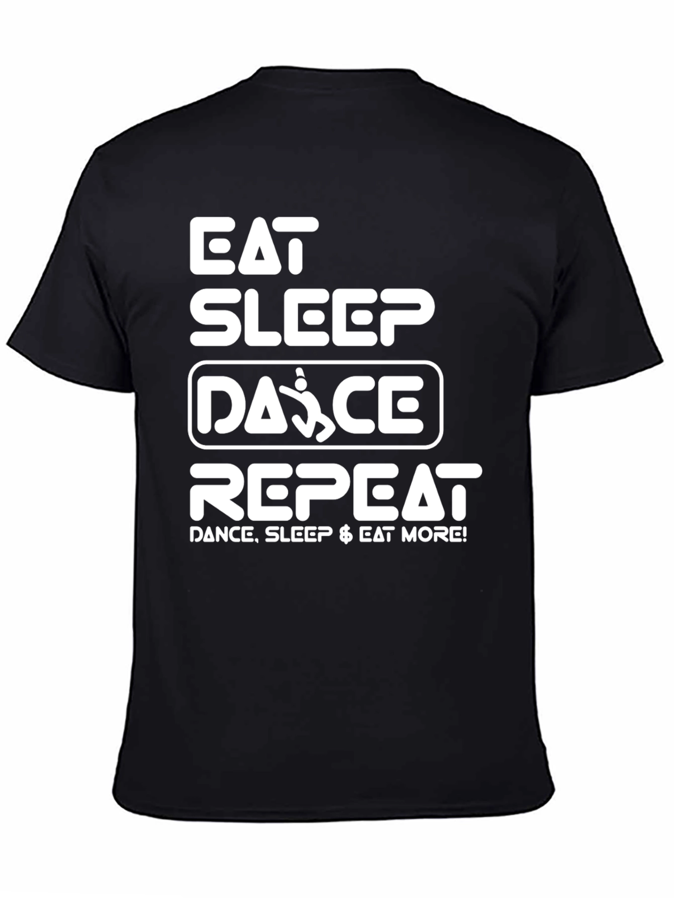 Camiseta Negra: Eat Sleep Dance Repeat