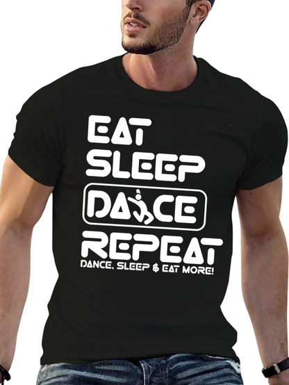 Camiseta Negra: Eat Sleep Dance Repeat