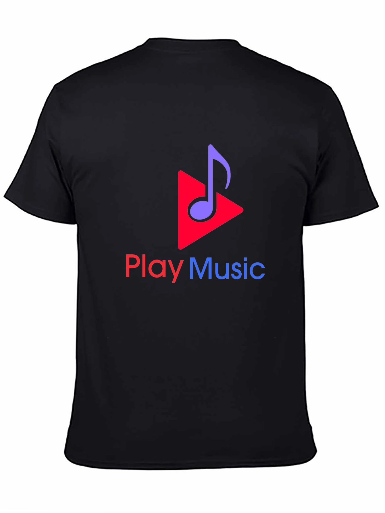 Camiseta Negra Play Music para Amantes de la Música