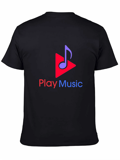 Camiseta Negra Play Music para Amantes de la Música