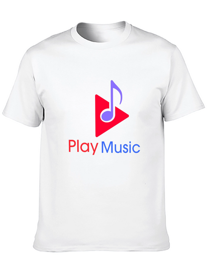 Camiseta Negra Play Music para Amantes de la Música