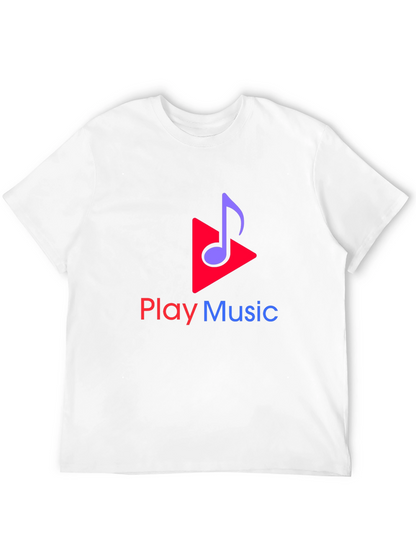 Camiseta Negra Play Music para Amantes de la Música