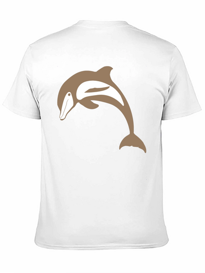 Camiseta Negra con Delfín Marrón