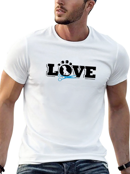 Camiseta Negra Love Peluquería Canina