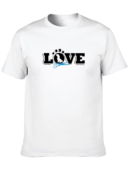 Camiseta Negra Love Peluquería Canina