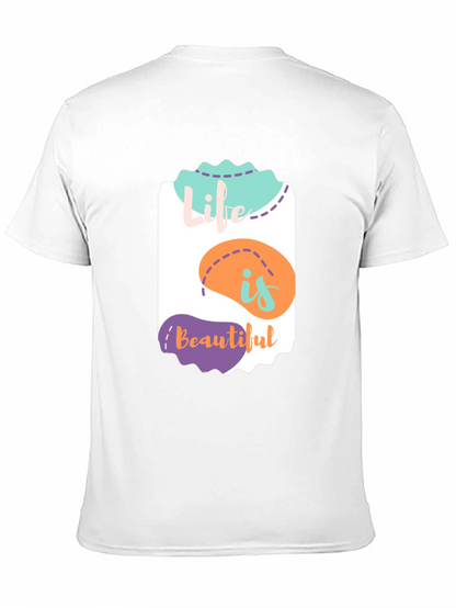 Camiseta Negra La Vida es Bella - Diseño Único