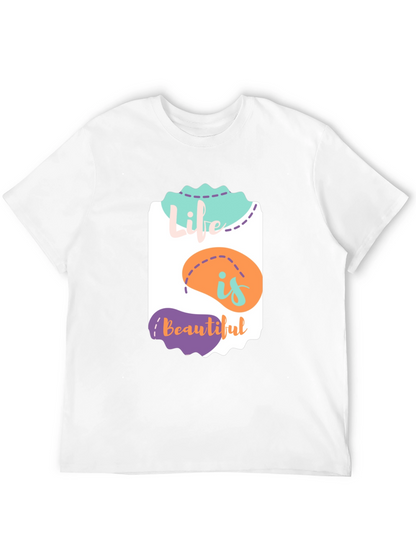 Camiseta Negra La Vida es Bella - Diseño Único