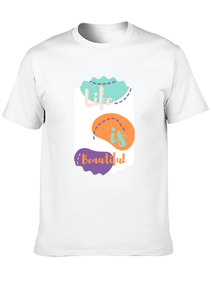 Camiseta Negra La Vida es Bella - Diseño Único