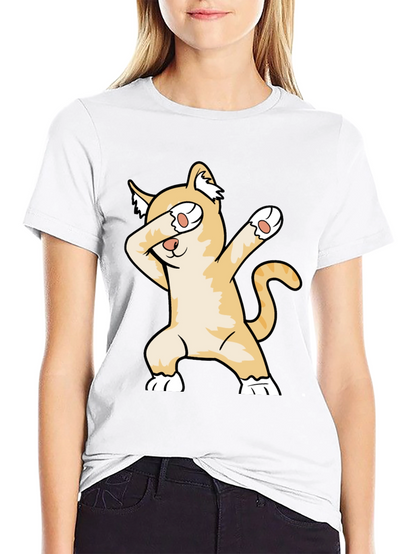 Camiseta Negra con Gato Dabbing