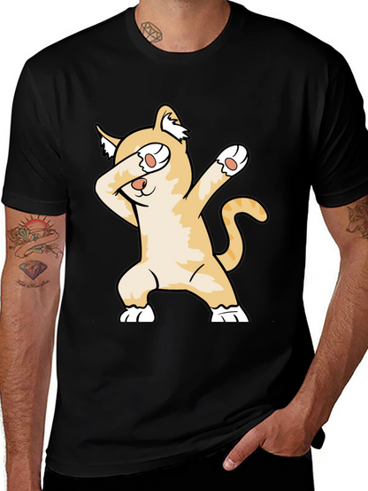 Camiseta Negra con Gato Dabbing