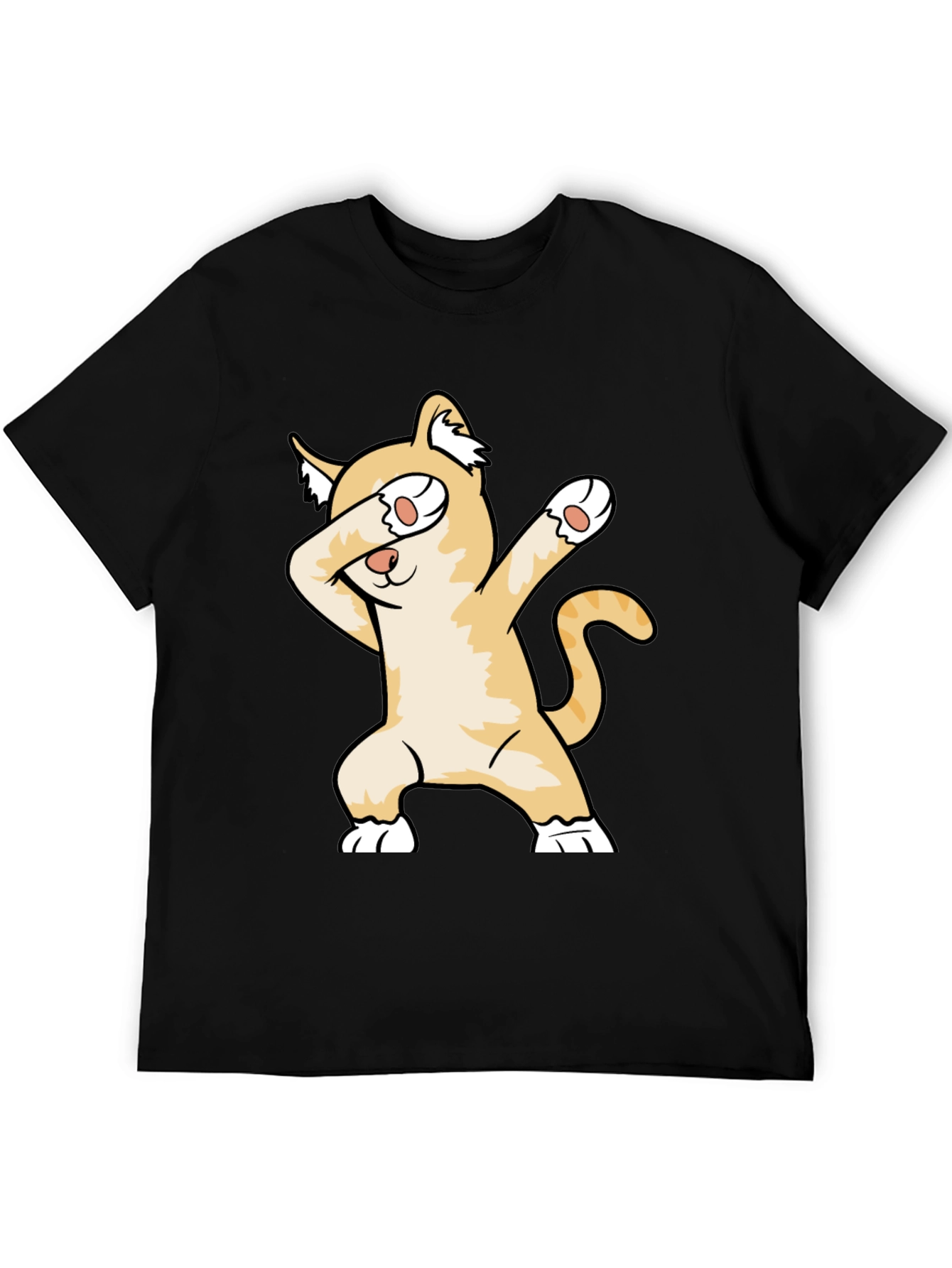 Camiseta Negra con Gato Dabbing