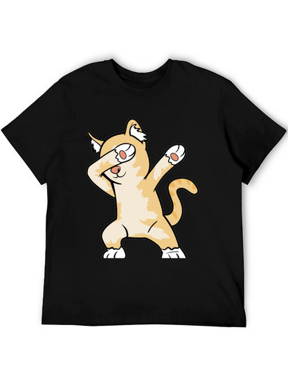 Camiseta Negra con Gato Dabbing
