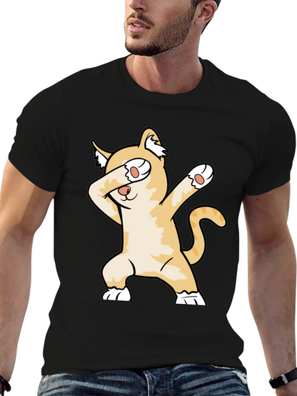 Camiseta Negra con Gato Dabbing