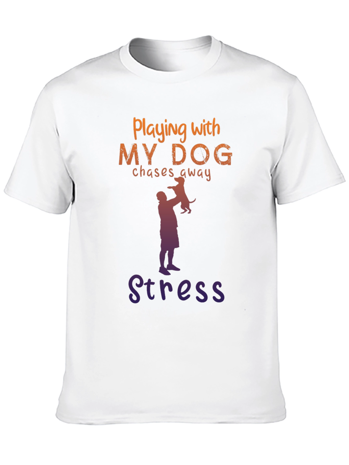 Camiseta Hombre: Juego con Mi Perro Adiós Estrés