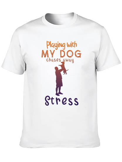 Camiseta Hombre: Juego con Mi Perro Adiós Estrés