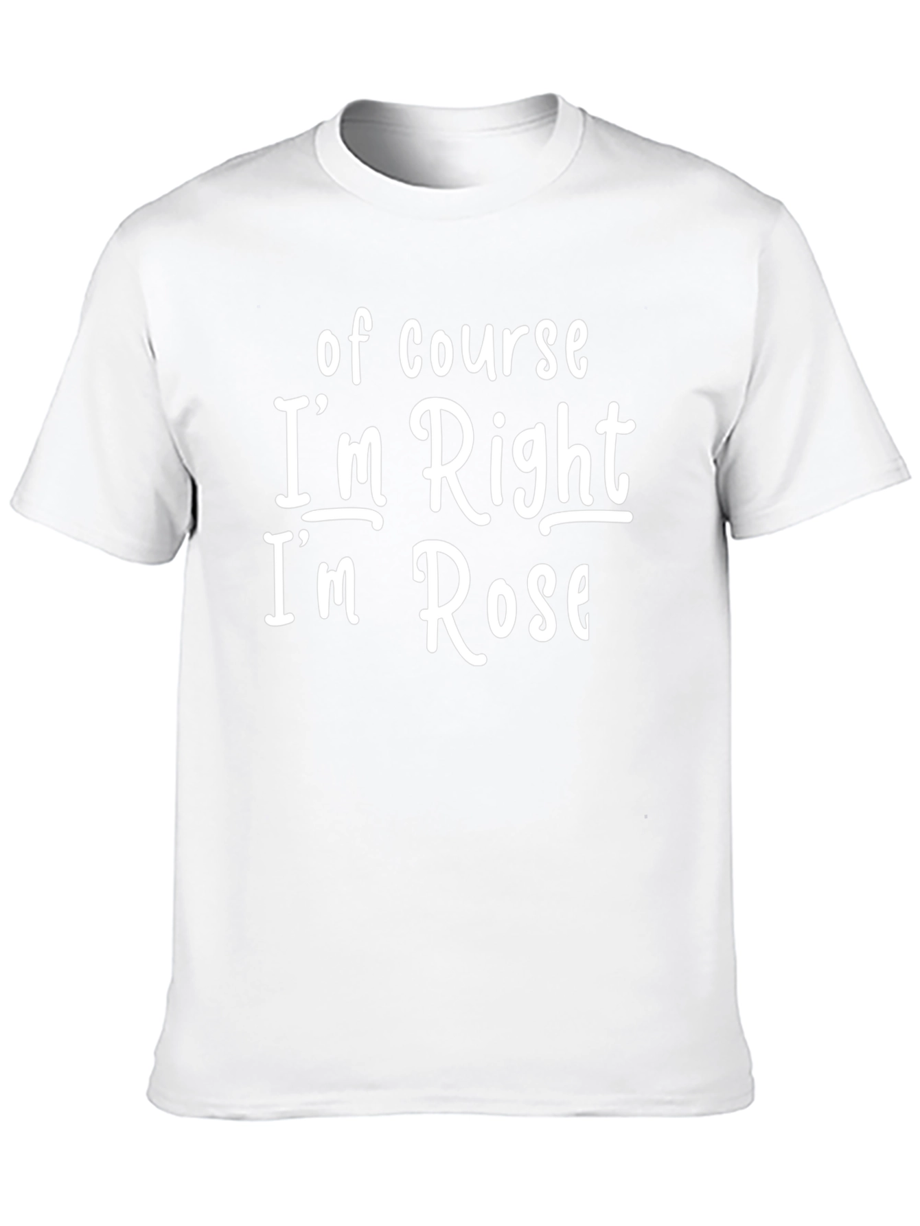 Camiseta Negra: Of Course Im Right Im Rose