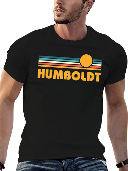 Camiseta Negra Humboldt Estilo Retro Sunset
