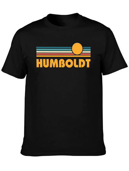 Camiseta Negra Humboldt Estilo Retro Sunset