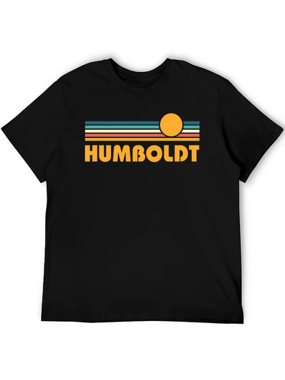 Camiseta Negra Humboldt Estilo Retro Sunset
