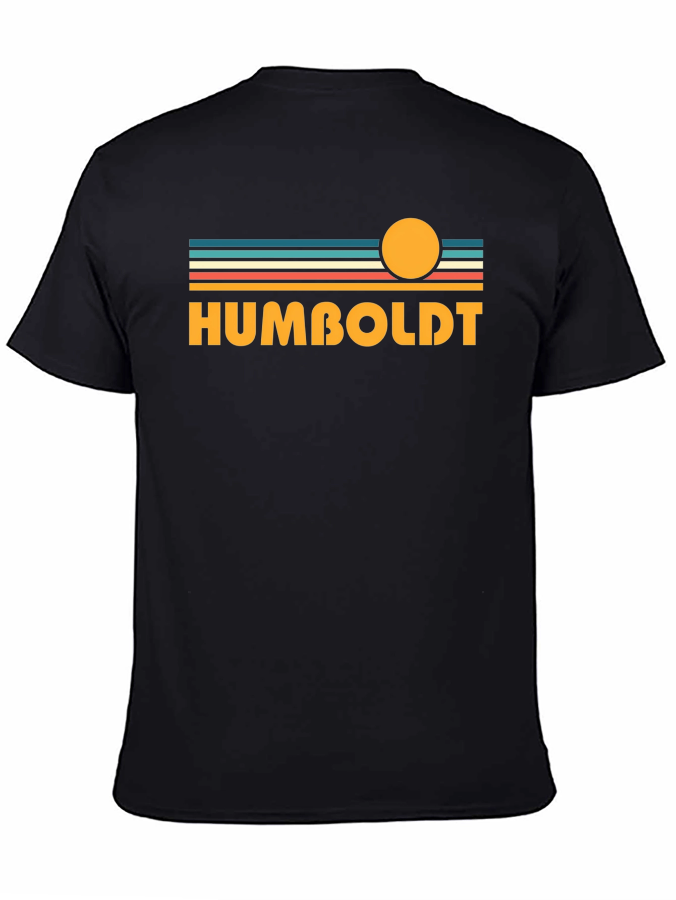 Camiseta Negra Humboldt Estilo Retro Sunset