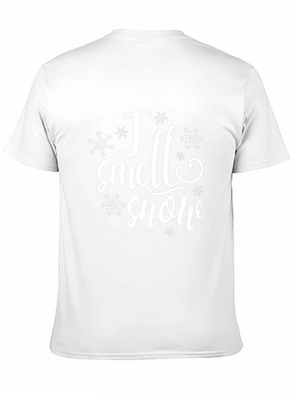 Camiseta Negra I Smell Snow para Invierno
